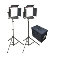 NANLITE KIT 2 Panel LED CN-1200SA Luz De Dia Con Aletas